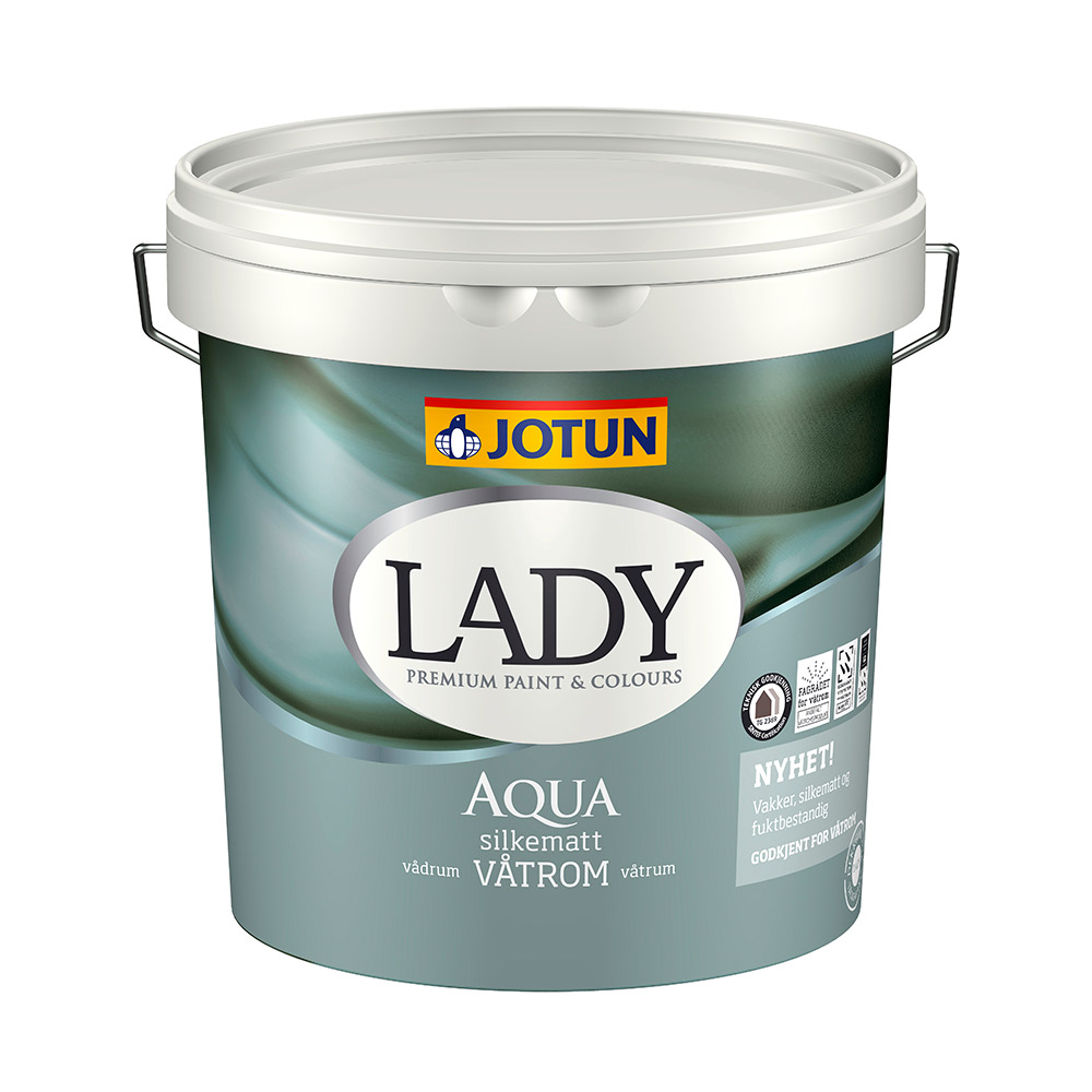 Badrumsfärg: guide för att välja färg för våtrum - Jotun Lady Aqua Vaadrumsmaling